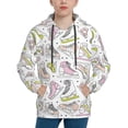 thumbnail image 1 of Uemuo Pink skates Pattern Hooded Sweatshirt for Youth Pullover with Kangaroo Pocket Trendy youth sweatshirt Casual Hoodie for Boys and Girls-Medium, 1 of 6