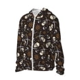 thumbnail image 1 of Uemuo Pirate Skulls Pattern Women's Full Zip UPF 50+ Sun Protection Hoodie Jacket Long Sleeve Sun Shirt Hiking Outdoor Performance with Pockets-, 1 of 9