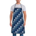 thumbnail image 1 of Uemuo Pixel Grid Printed Bib Apron, Adjustable , Water and Oil Resistant, Cooking Kitchen Chef Apron for Women Men, 1 of 5