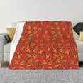 thumbnail image 1 of Uemuo Pizza Cartoon Printed Throw Blanket for Couch, Fluffy Fuzzy Blankets for Bed, Sofa, Cozy Flannel Faux Fur Blanket-80"x60", 1 of 6