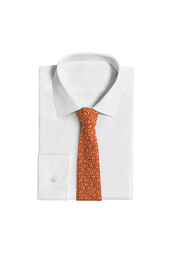Pizza Pattern Men's Necktie Classic Silk Tie Woven Jacquard Neck Ties Business Necktie Gift for Men