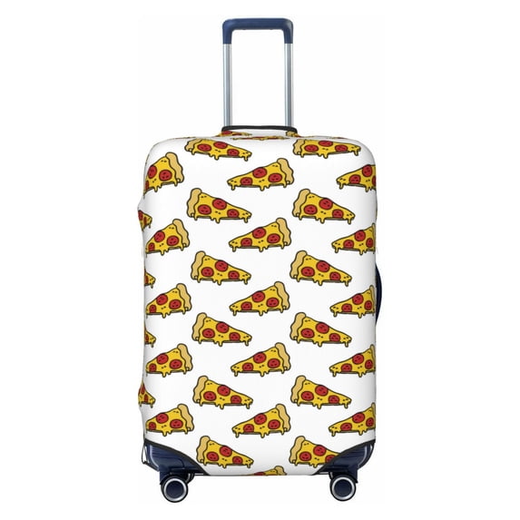 Uemuo Pizza Printed Washable Luggage Cover - Fashion Suitcase Protector Fits 18-32 Inch Luggage -Large