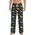 thumbnail image 1 of Uemuo Plaid Dachshund Pattern Men's Wide Leg Palazzo Lounge Pants with Pockets Light Weight Loose Comfy Casual Pajama Pants-X-Large, 1 of 9