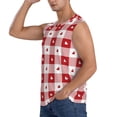 thumbnail image 1 of Uemuo Plaid Heart Pattern Men's Sleeveless T-Shirt,Muscle Athletic Tank Top, Moisture-wicking Quick-dry Breathable Classic Tee Top for Gym Run Outdoor Sports-Small, 1 of 8