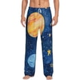 thumbnail image 1 of Uemuo Planets And Stars1 Pattern Men's Wide Leg Palazzo Lounge Pants with Pockets Light Weight Loose Comfy Casual Pajama Pants-Small, 1 of 9