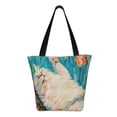 thumbnail image 1 of Uemuo Playful Floral Cat Print Tote Bags for Women,Large Capacity Corduroy Bag,Reusable Grocery Shoulder Bag,Beach Tote with Zipper Closure, Daily Essentials, 1 of 7