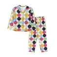 thumbnail image 1 of Uemuo Polka Dot Pattern Womens Pajama Sets,PJ Set for Women,Pajamas for Women Logo,Long Sleeve Pajama Set for Women,Soft Long Sleeve Top With Pants-X-Large, 1 of 9