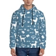 thumbnail image 1 of Uemuo Poodle Dog Pattern Men's Hoodie - Casual Pullover Hoodie with Kangaroo Pocket, Stylish Hooded Sweatshirt for Everyday Wear-3X-Large, 1 of 7