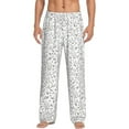 thumbnail image 1 of Uemuo Poodle Dog Pattern Men's Wide Leg Palazzo Lounge Pants with Pockets Light Weight Loose Comfy Casual Pajama Pants-X-Large, 1 of 9