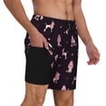 thumbnail image 1 of Uemuo Poodle Dog Pattern Mens Swim Trunks Quick Dry Board Shorts with Mesh Lining, Stretch Beach Shorts Quick Dry No-Chafing Board Shorts-Small, 1 of 9
