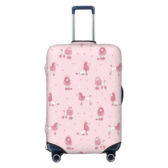 Uemuo Poodle Dog Printed Washable Luggage Cover - Fashion Suitcase Protector Fits 18-32 Inch Luggage -Large