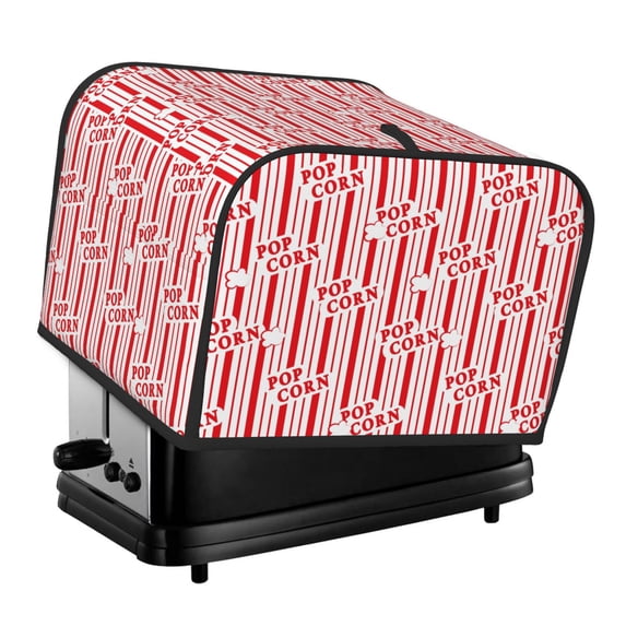 Uemuo Popcorn 1 Print Toaster Cover 4 Slice, Small Kitchen Appliance Covers, Toaster Oven Cover with Loop, Bread Machine Cover Dust Cover Protection