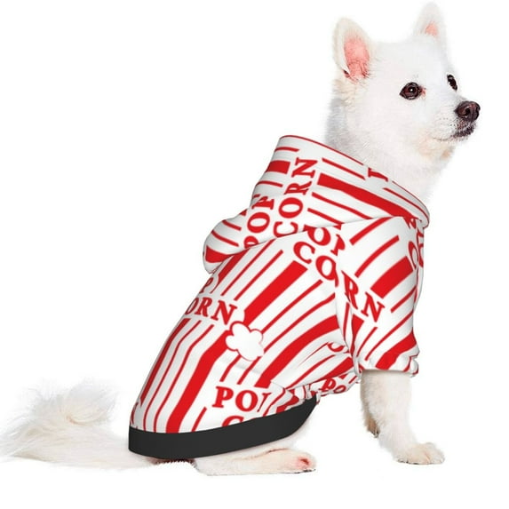 Uemuo Popcorn 1 for Winter Dog Hoodie Sweatshirts with Pockets Warm Dog Clothes for Small Dogs Chihuahua-Medium