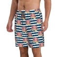 thumbnail image 1 of Uemuo Popcorn Pattern Men's Swim Trunks Hawaiian Beach Bathing Suit Swimsuits Beach Quick-Dry Shorts with Pockets-Large, 1 of 9