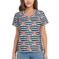 thumbnail image 1 of Uemuo Popcorn Printed Women's Classic V-Neck T-Shirt - Soft, Breathable, Moisture-Wicking, Perfect for Casual, Office, Travel, and Everyday Wear-3X-Large, 1 of 5