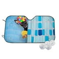 thumbnail image 1 of Uemuo Prague Ratter Dog in Bathtub Pattern Accordion Car Windshield Sun Shade, Foldable Reflective Sun Visor for Car, Reflector Windshield Sunshade-Small, 1 of 7