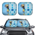 thumbnail image 1 of Uemuo Prague Ratter Dog in Bathtub Printed 2 PCS Car Windshield Sun Shade, Auto Sun Heat and UV Rays Blocker, Foldable Automotive Front Window Sunshade Protector, 1 of 7