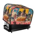 thumbnail image 1 of Uemuo Psychedelic Band Hotdog Art Print Toaster Cover 2 Slice, Small Kitchen Appliance Covers, Toaster Oven Cover with Loop, Bread Machine Cover Dust Cover Protection, 1 of 7