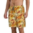 thumbnail image 1 of Uemuo Pumpkin And Sunflower Pattern Men's Swim Trunks Hawaiian Beach Bathing Suit Swimsuits Beach Quick-Dry Shorts with Pockets-3X-Large, 1 of 9