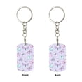 thumbnail image 1 of Uemuo Purple Butterfly Pattern Rectangular Metal Keychain - Durable, Stylish, and Personalized Key Ring for Men and Women,Engraved Keychain,Gift Slim Sturdy Keychain, 1 of 7