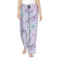 thumbnail image 1 of Uemuo Purple Butterfly Pattern Women's Wide Leg Palazzo Lounge Pants with Pockets Light Weight Loose Comfy Casual Pajama Pants-, 1 of 9