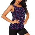 thumbnail image 1 of Uemuo Purple Butterfly Pattern Workout Tank Tops for Women Breathable Moisture-wicking tank top Sleeveless Running Loose Fit Yoga Tops Active Shirts Sports Gym Exercise, 1 of 9