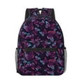 thumbnail image 1 of Uemuo Purple Butterfly Printed Student Durable Water-resistant Backpack,Travel Backpack,Outdoor Activities Backpack, Laptop Backpack, Multi-compartment Backpack, 1 of 5