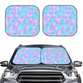 thumbnail image 1 of Uemuo Purple Dragon Scales Printed 2 PCS Car Windshield Sun Shade, Auto Sun Heat and UV Rays Blocker, Foldable Automotive Front Window Sunshade Protector, 1 of 7