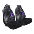 thumbnail image 1 of Uemuo Purple-Eyed Floral Leopard Pattern Car Seat Covers for Front Seats Waterproof Seat Covers for Cars, Universal Auto Front Seats Protector Fits for Car-2 PCS, 1 of 6