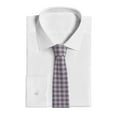 thumbnail image 1 of Uemuo Purple Floral Gingham Check Plaid Pattern Men's Necktie Classic Silk Tie Woven Jacquard Neck Ties Business Necktie Gift for Men, 1 of 1