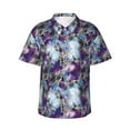 thumbnail image 1 of Uemuo Purple Marble Texture Printed Regular Fit Short Sleeve Casual Hawaiian Shirt for Men,Aloha shirt,Tropical shirt,Floral print shirt,Vacation Beach shirt-3X-Large, 1 of 9