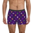 thumbnail image 1 of Uemuo Purple Mardi Gras Pattern Men's Boxer Briefs,Trunk Anti-Chafing,Comfortable, Durable, and Stylish Underwear-Medium, 1 of 9