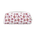 thumbnail image 1 of Uemuo Purple Mushroom Printed Leather Pencil Case, Pencil Pouch, Portable Pencil Bag, Pen Case for& Office, 1 of 7