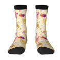 thumbnail image 1 of Uemuo Rabbit And Balloon Pattern Women's Crew Socks, Soft Durable Breathable Moisture-Wicking with Odor Control Cotton socks, 1 of 9