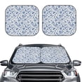 thumbnail image 1 of Uemuo Rabbit And Butterfly Printed 2 PCS Car Windshield Sun Shade, Auto Sun Heat and UV Rays Blocker, Foldable Automotive Front Window Sunshade Protector, 1 of 7