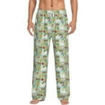 thumbnail image 1 of Uemuo Rabbit And Carrot Pattern Men's Wide Leg Palazzo Lounge Pants with Pockets Light Weight Loose Comfy Casual Pajama Pants-X-Large, 1 of 9