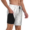 thumbnail image 1 of Uemuo Rabbit And Carrot Pattern Mens Swim Trunks Quick Dry Board Shorts with Mesh Lining, Stretch Beach Shorts Quick Dry No-Chafing Board Shorts-Small, 1 of 9