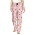 thumbnail image 1 of Uemuo Rabbit And Carrot Pattern Women's Wide Leg Palazzo Lounge Pants with Pockets Light Weight Loose Comfy Casual Pajama Pants-, 1 of 9