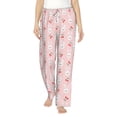 thumbnail image 1 of Uemuo Rabbit And Cherry Pattern Women's Wide Leg Palazzo Lounge Pants with Pockets Light Weight Loose Comfy Casual Pajama Pants-Medium, 1 of 9