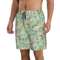 thumbnail image 1 of Uemuo Rabbit And Chick Pattern Men's Swim Trunks Hawaiian Beach Bathing Suit Swimsuits Beach Quick-Dry Shorts with Pockets-Small, 1 of 9