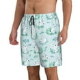 thumbnail image 1 of Uemuo Rabbit And Dragonfly Pattern Men's Swim Trunks Hawaiian Beach Bathing Suit Swimsuits Beach Quick-Dry Shorts with Pockets-X-Large, 1 of 9