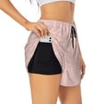 thumbnail image 1 of Uemuo Rabbit And Flower Pattern Women's Athletic Shorts High Waisted Running Shorts with Liner Pockets Gym Elastic Workout Shorts-Medium, 1 of 9