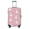 thumbnail image 1 of Uemuo Rabbit And Flower Printed Washable Luggage Cover - Fashion Suitcase Protector Fits 18-32 Inch Luggage -Small, 1 of 9
