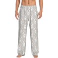 thumbnail image 1 of Uemuo Rabbit And Heart Pattern Men's Wide Leg Palazzo Lounge Pants with Pockets Light Weight Loose Comfy Casual Pajama Pants-Small, 1 of 9