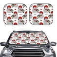 thumbnail image 1 of Uemuo Rabbit And Hedgehog Printed 2 PCS Car Windshield Sun Shade, Auto Sun Heat and UV Rays Blocker, Foldable Automotive Front Window Sunshade Protector, 1 of 7