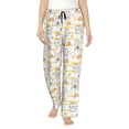 thumbnail image 1 of Uemuo Rabbit And Milk Tea Pattern Women's Wide Leg Palazzo Lounge Pants with Pockets Light Weight Loose Comfy Casual Pajama Pants-, 1 of 9