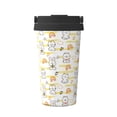 thumbnail image 1 of Uemuo Rabbit And Milk Tea Print Carry Insulated Coffee Mug, Travel Mug with Hidden Handle, Insulated Coffee Flask, Leak-proof Travel Mug Insulated Mug for Office, 1 of 8