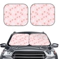 thumbnail image 1 of Uemuo Rabbit And Peach Printed 2 PCS Car Windshield Sun Shade, Auto Sun Heat and UV Rays Blocker, Foldable Automotive Front Window Sunshade Protector, 1 of 7