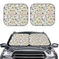 thumbnail image 1 of Uemuo Rabbit And Butterfly Printed 2 PCS Car Windshield Sun Shade, Auto Sun Heat and UV Rays Blocker, Foldable Automotive Front Window Sunshade Protector, 1 of 7