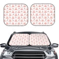 thumbnail image 1 of Uemuo Rabbit Is And Carrots Printed 2 PCS Car Windshield Sun Shade, Auto Sun Heat and UV Rays Blocker, Foldable Automotive Front Window Sunshade Protector, 1 of 7